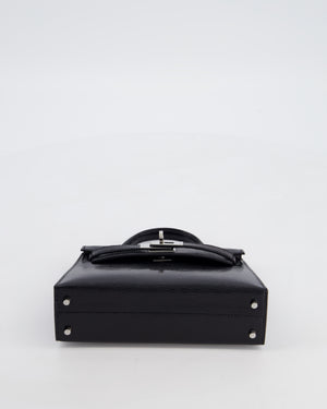 *SUPER RARE* Hermès Mini Kelly II 20 Bag in Noir Lizard Leather with Palladium Hardware