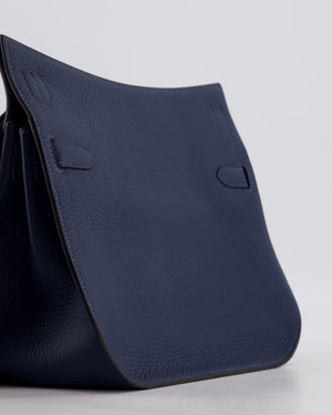 Hermès Jypsiere 28 Bag in Bleu Agate Clemence Leather with Palladium Hardware
