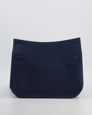 Hermès Jypsiere 28 Bag in Bleu Agate Clemence Leather with Palladium Hardware