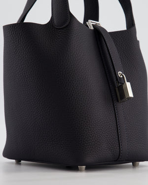 Hermès Picotin Lock 18 Bag in Caban Clemence Leather with Palladium Hardware