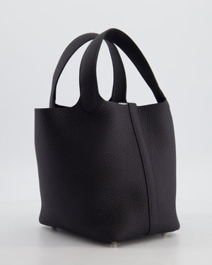 Hermès Picotin Lock 18 Bag in Caban Clemence Leather with Palladium Hardware