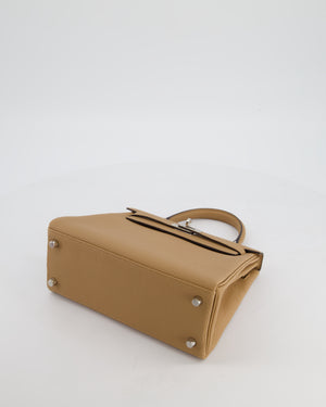 Hermès Kelly 25 Retourne Bag in Chai Togo Leather with Palladium Hardware