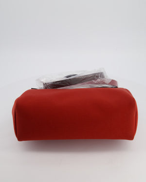 Hermès Herbag Zip 31 Retourne Verso Bag in Rouge Venetian & Rose Extreme Canvas with Rouge Sellier Leather and Palladium Hardware