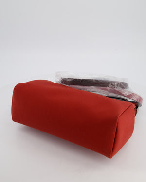 Hermès Herbag Zip 31 Retourne Verso Bag in Rouge Venetian & Rose Extreme Canvas with Rouge Sellier Leather and Palladium Hardware