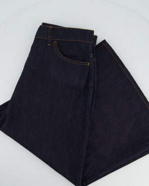 Valentino Dark Blue Denim Culottes with V Logo Detail Size 28 (UK 10)