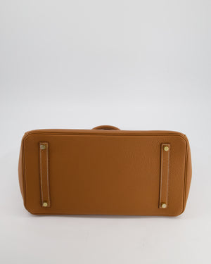 Hermès Birkin 35 Retourne Bag in Gold Togo Leather with Gold Hardware