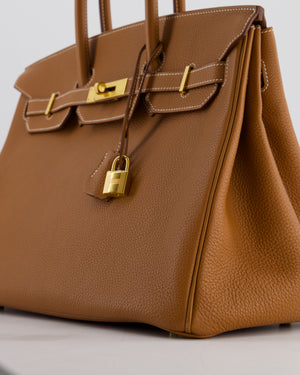 Hermès Birkin 35 Retourne Bag in Gold Togo Leather with Gold Hardware