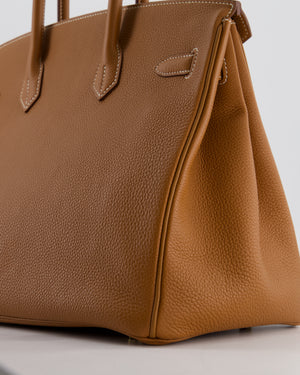Hermès Birkin 35 Retourne Bag in Gold Togo Leather with Gold Hardware
