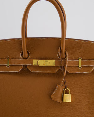 Hermès Birkin 35 Retourne Bag in Gold Togo Leather with Gold Hardware