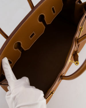 Hermès Birkin 35 Retourne Bag in Gold Togo Leather with Gold Hardware