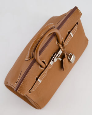 *HOT* Hermès Birkin 25 Retourne Bag in Gold Togo Leather with Palladium Hardware