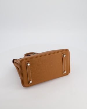 *HOT* Hermès Birkin 25 Retourne Bag in Gold Togo Leather with Palladium Hardware