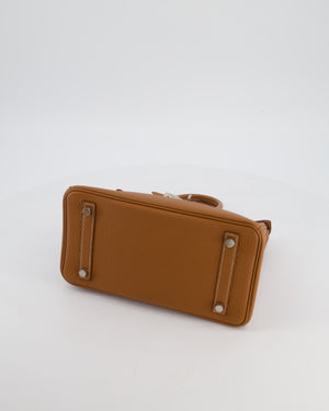 *HOT* Hermès Birkin 25 Retourne Bag in Gold Togo Leather with Palladium Hardware