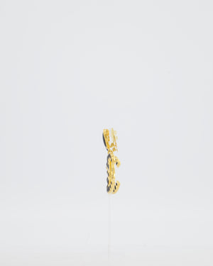 *RARE* Chanel Extra Large CC Gold and Black Egyptian Collection Earrings