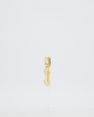 *RARE* Chanel Extra Large CC Gold and Black Egyptian Collection Earrings