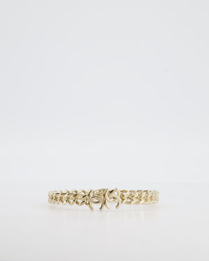 *HOT* Chanel Gold Chain Chocker Necklace with CC Logo Details