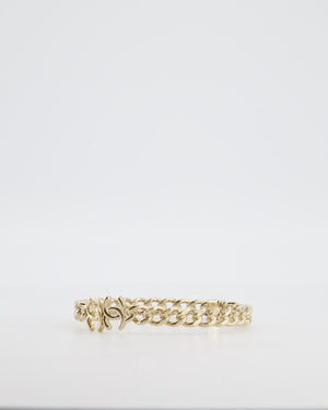 *HOT* Chanel Gold Chain Chocker Necklace with CC Logo Details