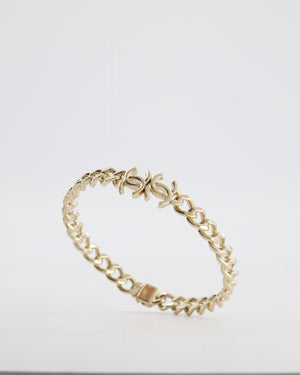 *HOT* Chanel Gold Chain Chocker Necklace with CC Logo Details