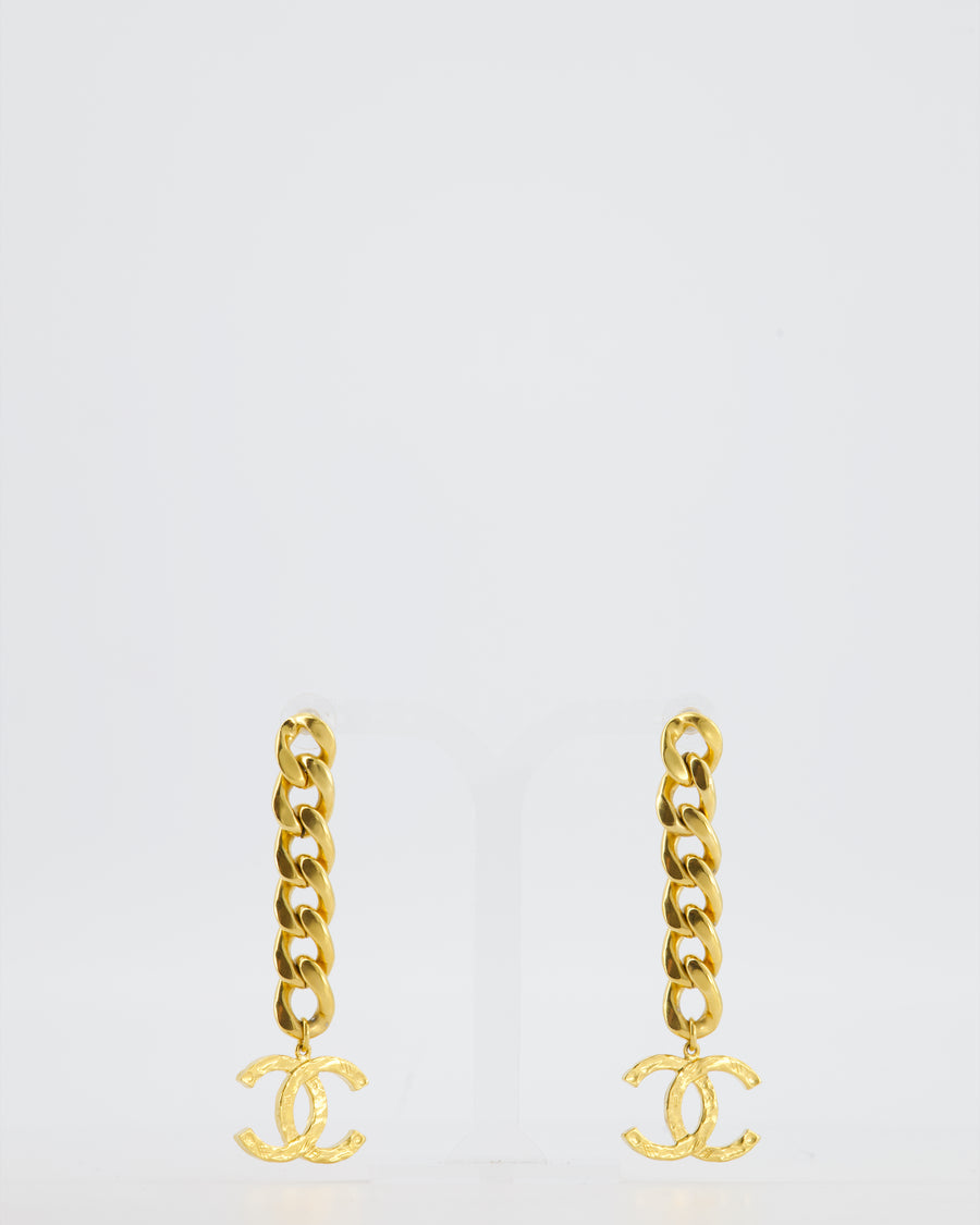 Chanel Earrings 20P Chain Large CC Gold Hardware
