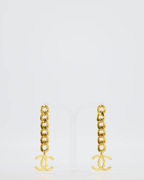 Chanel Earrings 20P Chain Large CC Gold Hardware