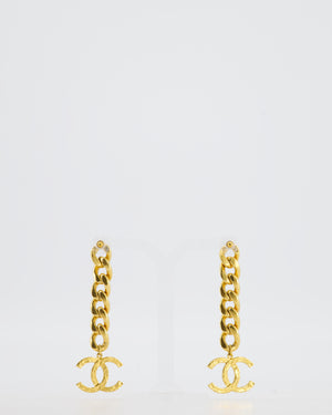 Chanel Earrings 20P Chain Large CC Gold Hardware