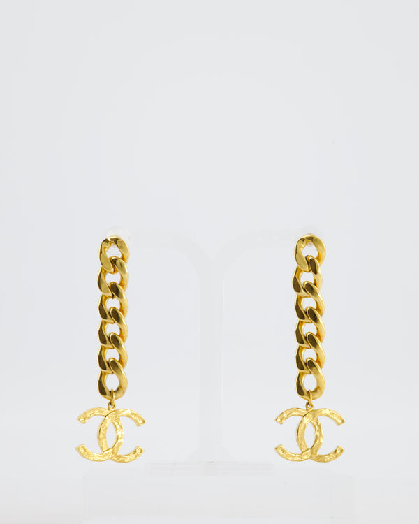 Chanel Earrings 20P Chain Large CC Gold Hardware