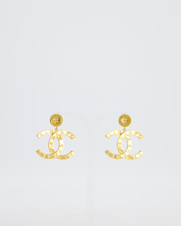 Chanel Earrings 20A Extra Large CC Gold Hardware
