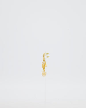 Chanel Earrings 20A Extra Large CC Gold Hardware