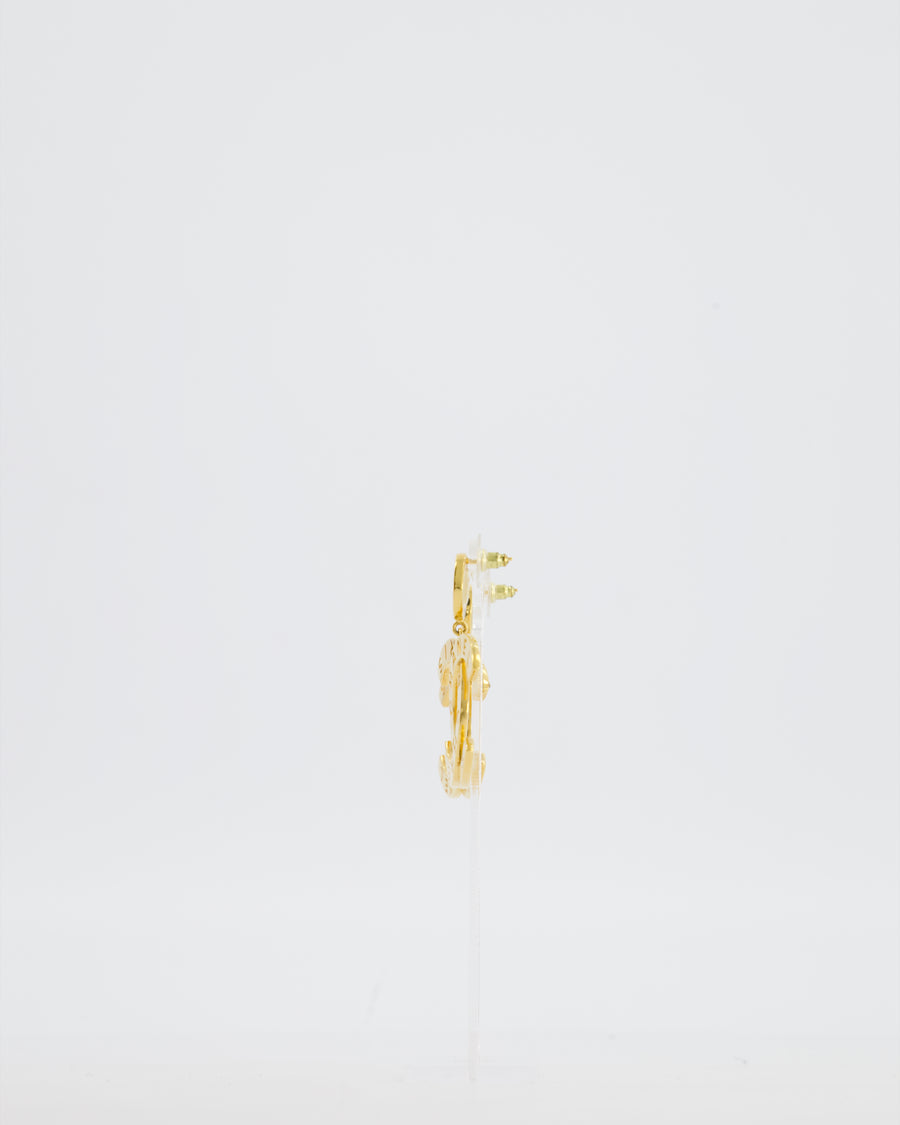 Chanel Earrings 20A Extra Large CC Gold Hardware