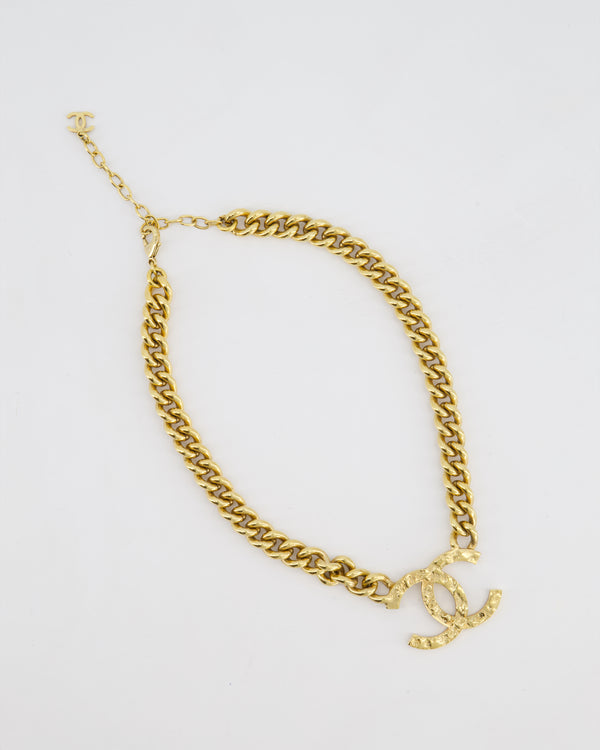 Chanel CC Gold Plated Curb Chain Necklace