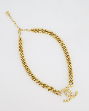 Chanel CC Gold Plated Curb Chain Necklace