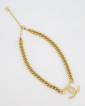 Chanel CC Gold Plated Curb Chain Necklace