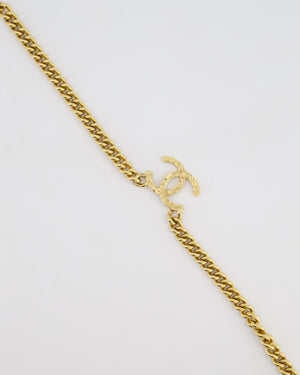 Chanel CC Gold Plated Curb Chain Necklace