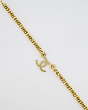 Chanel CC Gold Plated Curb Chain Necklace