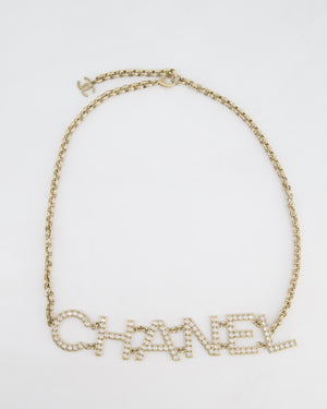 Chanel Chain Graphic Logo with Crystals Details Belt