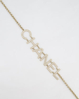Chanel Chain Graphic Logo with Crystals Details Belt