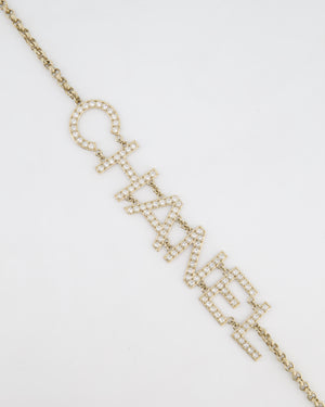 Chanel Chain Graphic Logo with Crystals Details Belt