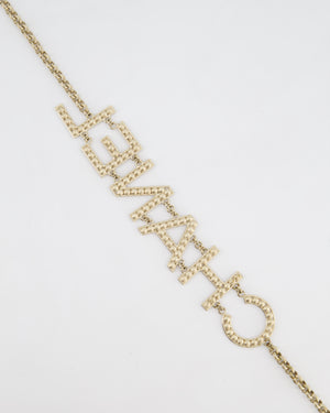 Chanel Chain Graphic Logo with Crystals Details Belt