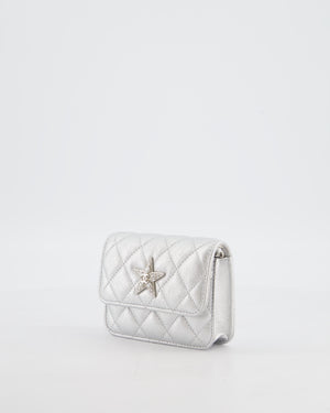 Chanel Star Motif Chain Micro Bag in Lambskin Leather with Silver Hardware