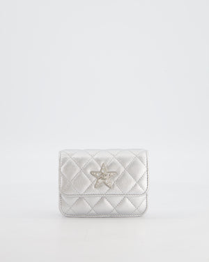 Chanel Star Motif Chain Micro Bag in Lambskin Leather with Silver Hardware