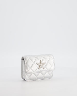 Chanel Star Motif Chain Micro Bag in Lambskin Leather with Silver Hardware