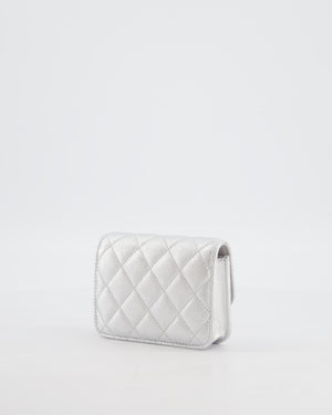 Chanel Star Motif Chain Micro Bag in Lambskin Leather with Silver Hardware