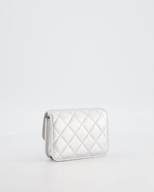 Chanel Star Motif Chain Micro Bag in Lambskin Leather with Silver Hardware
