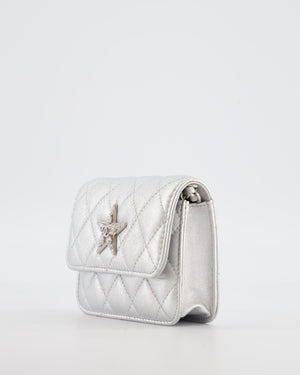 Chanel Star Motif Chain Micro Bag in Lambskin Leather with Silver Hardware