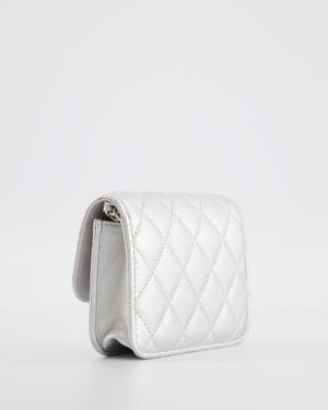 Chanel Star Motif Chain Micro Bag in Lambskin Leather with Silver Hardware