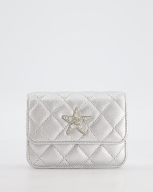 Chanel Star Motif Chain Micro Bag in Lambskin Leather with Silver Hardware