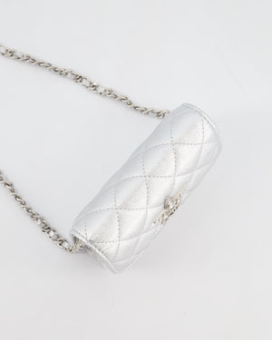 Chanel Star Motif Chain Micro Bag in Lambskin Leather with Silver Hardware