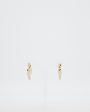 Chanel CC Logo Stud Earrings in Gold