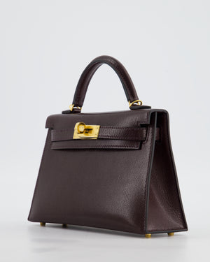 *SUPER HOT* Hermès Mini Kelly II 20 Bag In Rouge Sellier Chèvre Chamkila Leather with Gold Hardware
