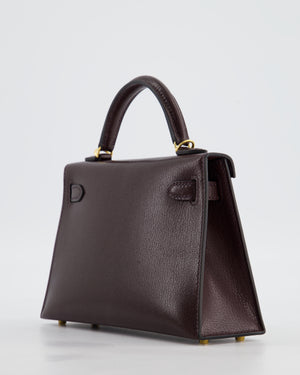 *SUPER HOT* Hermès Mini Kelly II 20 Bag In Rouge Sellier Chèvre Chamkila Leather with Gold Hardware